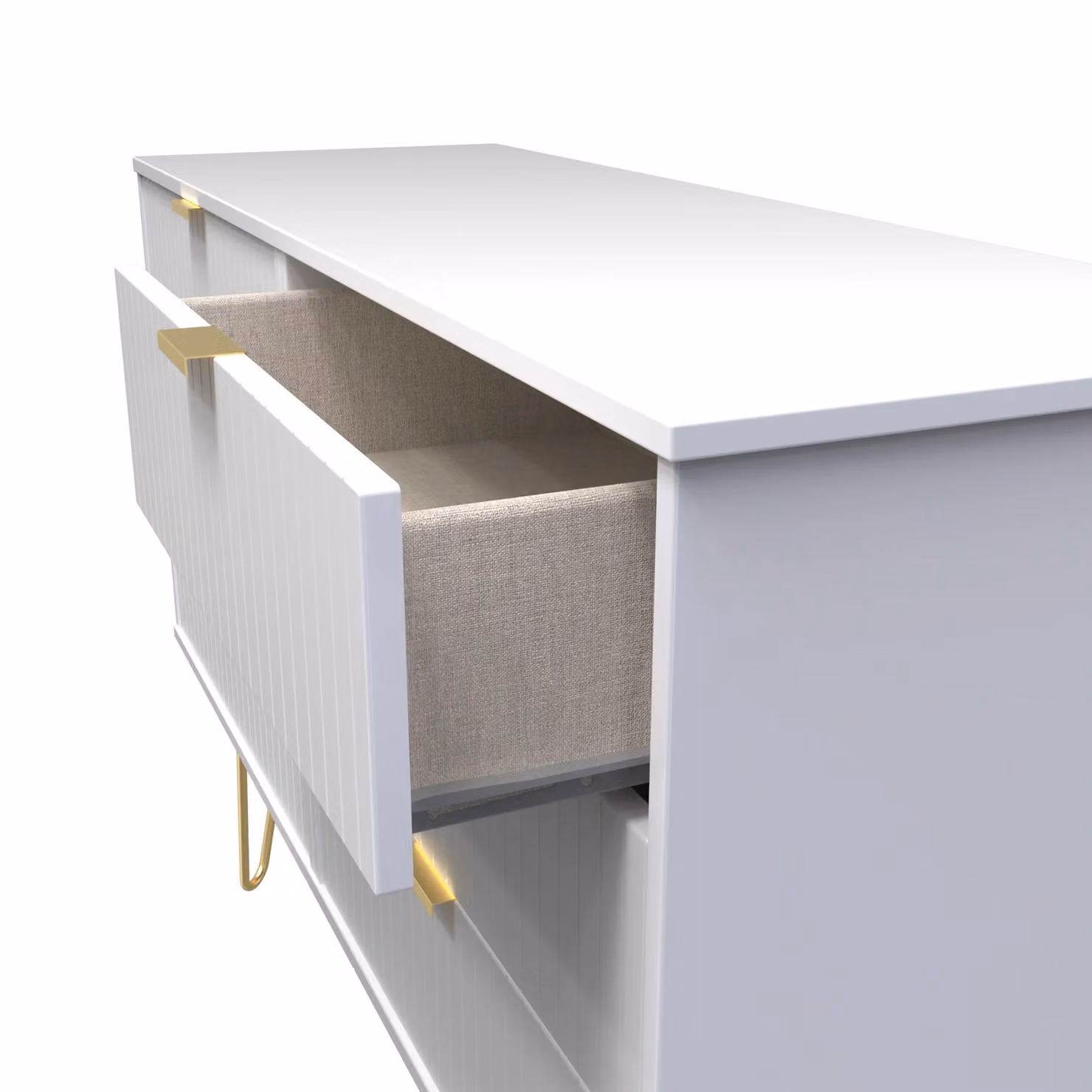 2 U Bexley 6 Drawer Chest in White and Gold – 2