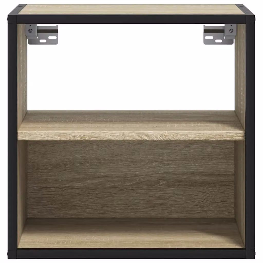 Berkfield Home Wall-mounted Bedside Cabinet in Sonoma Oak, Brown, W/D/H: 40 x 31 x 39.5 cm – 5