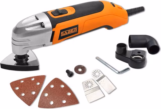 Saber Oscillating Multi-Function Tool with Scraper and Sanding Pad, Orange