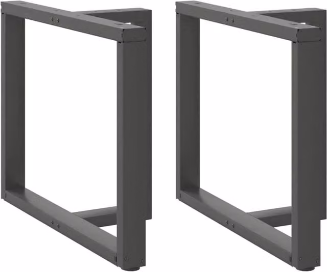 Berkfield Home T-Shaped Dining Table Legs, 2 Piece Steel Set in Anthracite and Black, W: 100 cm, D: 35 cm, H: 72-73 cm – 1