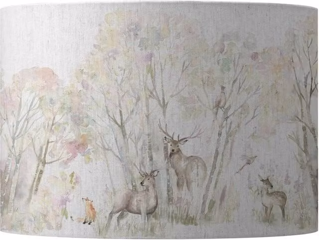 Voyage Maison Enchanted Forest Eva Animal Fabric Lampshade in Beige and Multicolour – 1