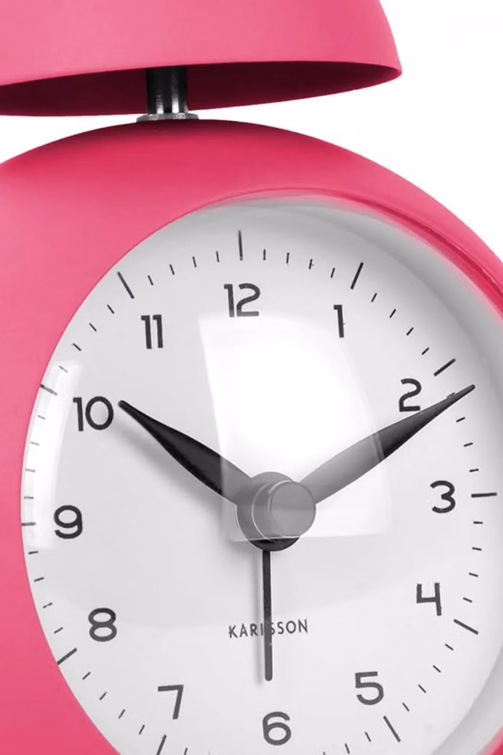Present Time Karlsson Chaplin Retro Analog Bell Alarm Clock in Pink – 4
