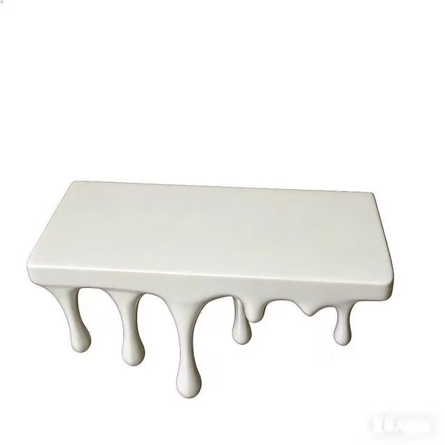 SPETLEK 3D Printed Drip Floating Wall Mounted Shelf in White