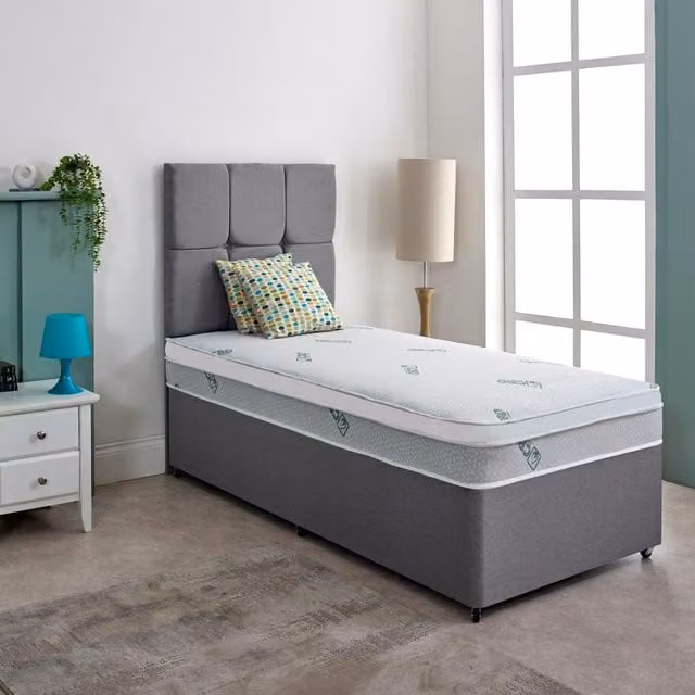 Starlight Beds Calm and Relaxing CBD Oil Infused Pocket Spring Mattress, White, W/D/H: 120 x 200 cm