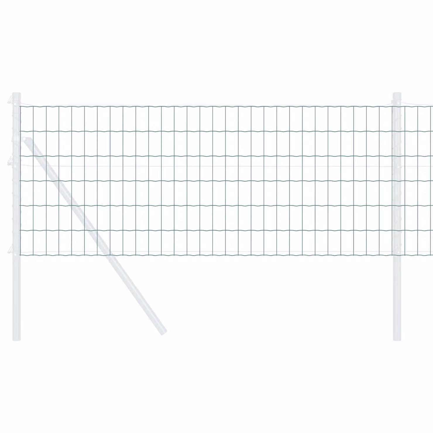 Berkfield Home Euro Fence Green PVC Coated Steel Fencing 0.4 x 50 m – 3