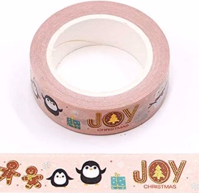 Syntego Christmas Joy Washi Tape in Pink and Gold