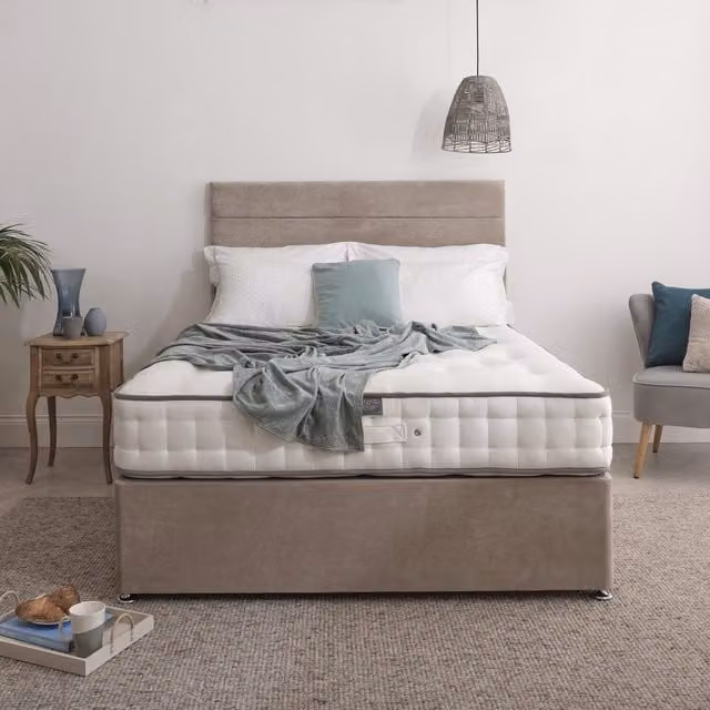 Hargreave & Flynn Ashbrook 1000 Pocket Spring Mattress, White, W/D/H: 180 x 200 cm, Medium Comfort