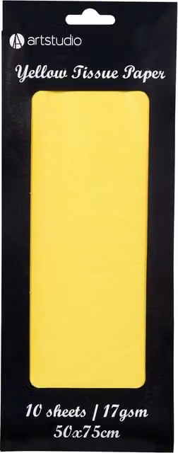 Art Studio Yellow Plain Tissue Paper