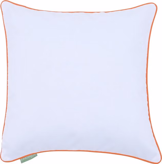 Gardenista Orange and White Square Garden Scatter Cushion, W/D/H: 45 x 45 x 45 cm
