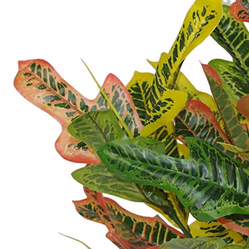 Leaf Design Tropical Potted Artificial Green Plant for Tabletop – 3