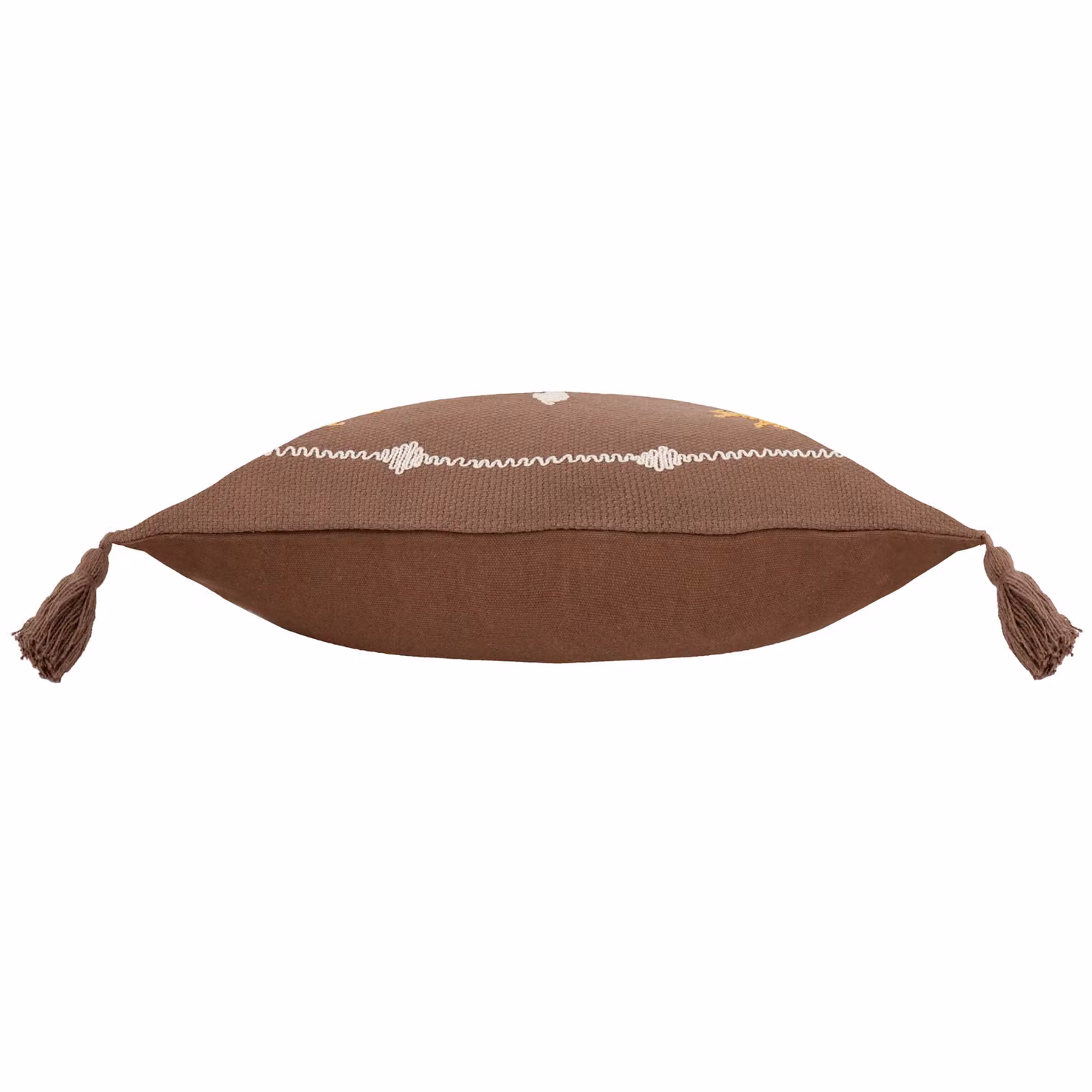 Yard Durdle Brown 100% Cotton Square Embroidered Cushion, W/D/H: 45 x 45 x 45 cm – 3