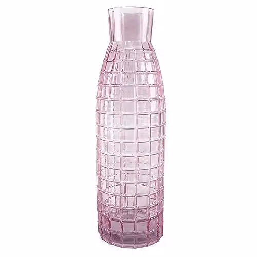 Leaf Geometric Pink Glass Tabletop Vase – 1
