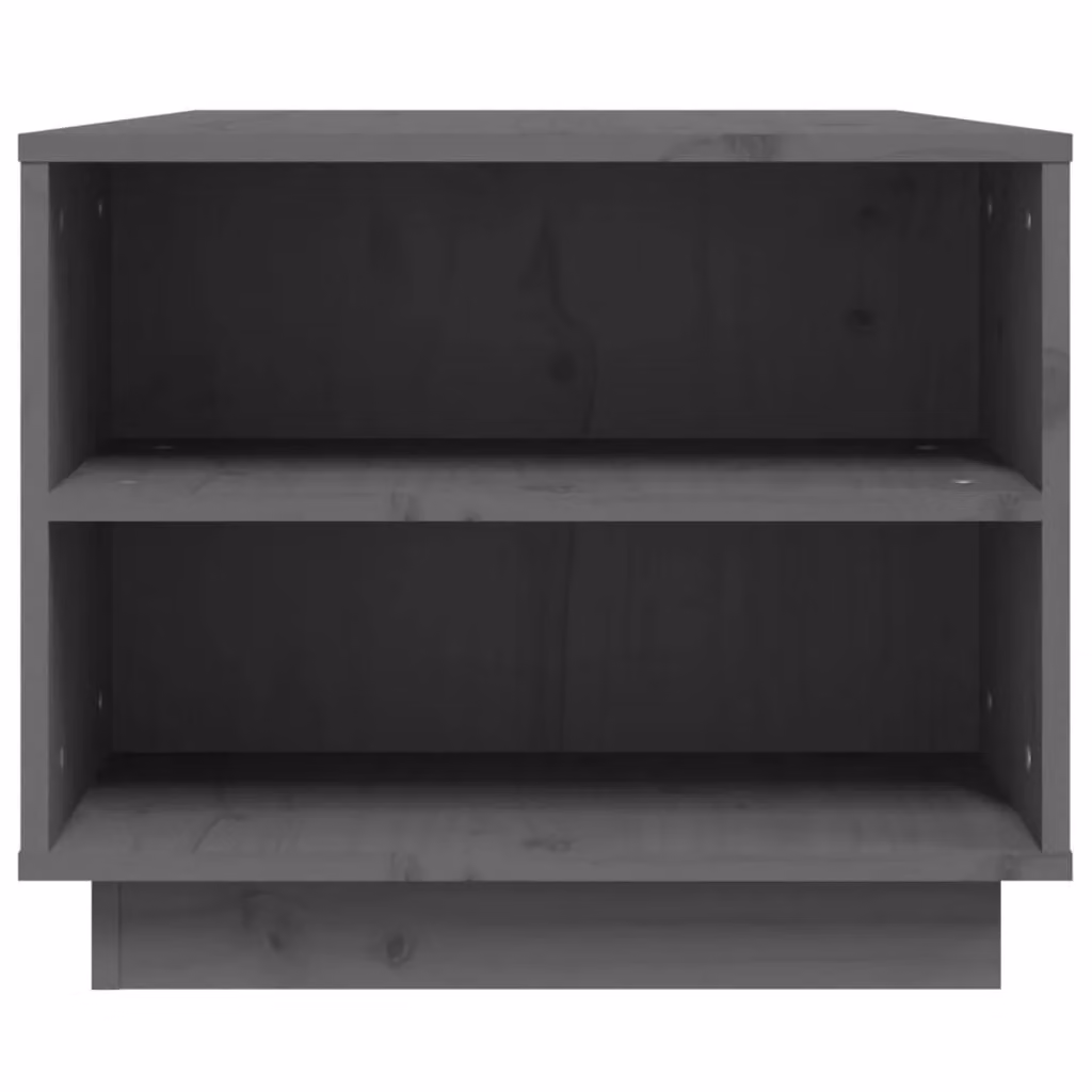 Berkfield Home Grey Rustic Solid Pine Coffee Table W/D/H: 90 x 49 x 40.5 cm – 4