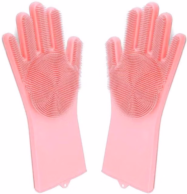 NESTLUNE 2-in-1 Magic Silicone Rubber Kitchen Dish Washing Brush, Multicolour, W: 100 cm, H: 15 cm