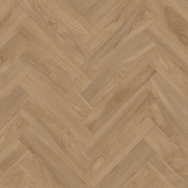 Vinyl Flooring UK Brown Herringbone Wood Effect Vinyl Flooring Sheet in Beige, W/D/H: 300 x 300 cm