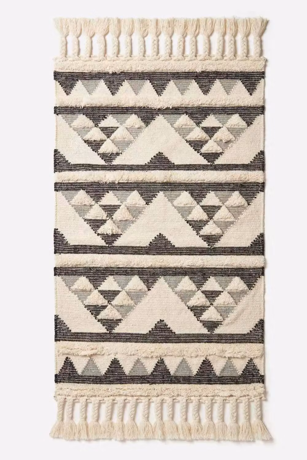 Homescapes Kota Black and Grey Kilim Wool and Cotton Rug, W: 90 cm, L: 150 cm – 2