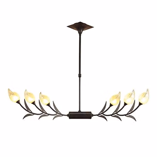 Netlighting Inspired Mantra Holland Telescopic Linear Pendant 6 Light G9, Brown and Black Oxide