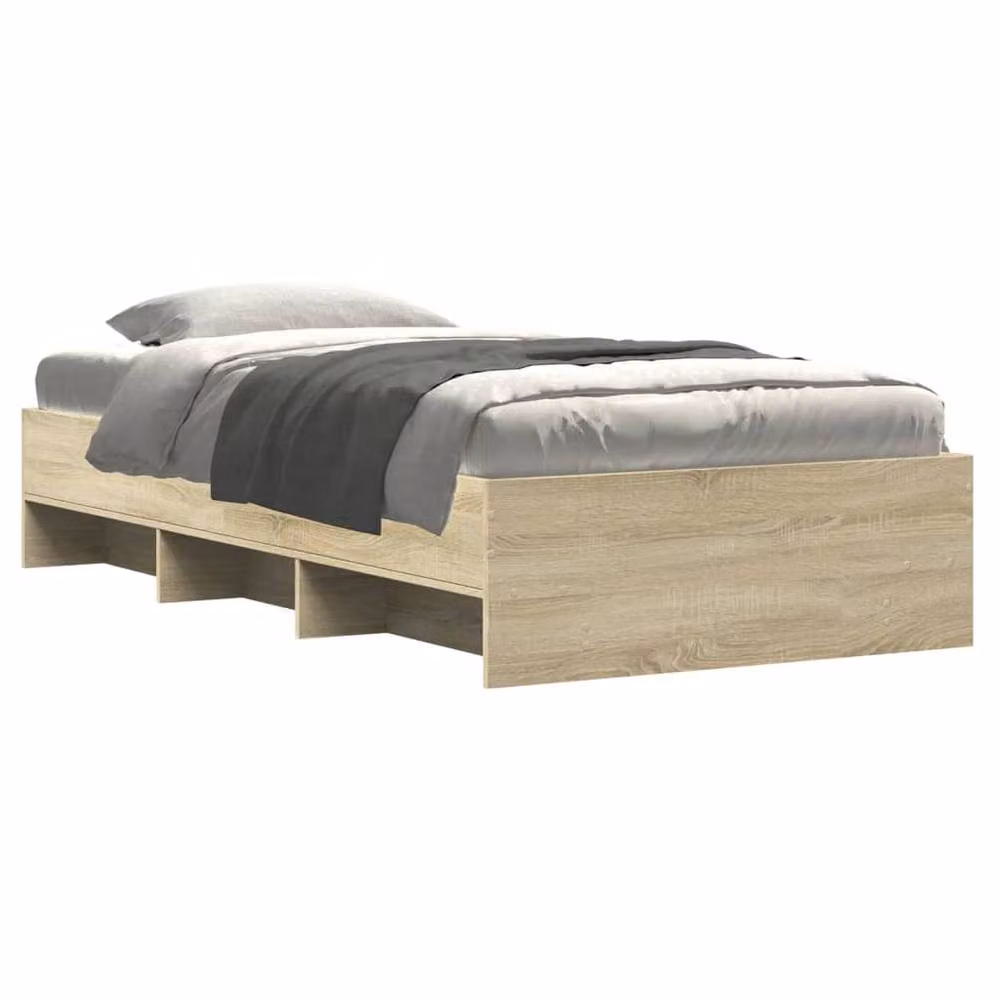 Berkfield Home Single Bed Frame in Sonoma Oak, W/D/H: 90 x 190 cm – 3