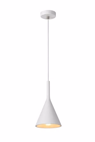 Lucide Gipsy Dimmable Adjustable Plaster Dome Pendant Light, White, Diameter: 16.5 cm – 1