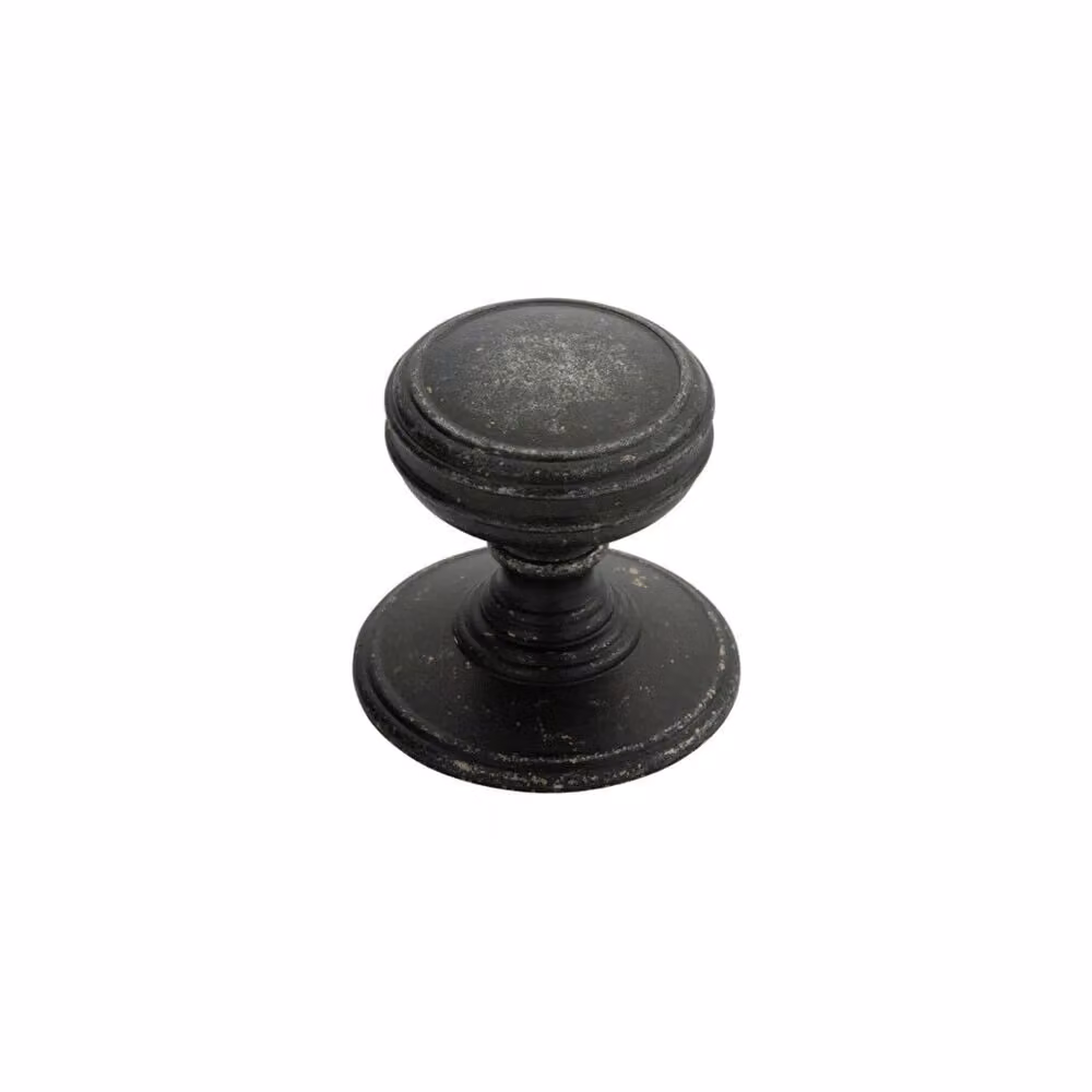 Loops 4x Matt Pewter Ringed Tiered Cupboard Door Knobs, 38mm Diameter – 2