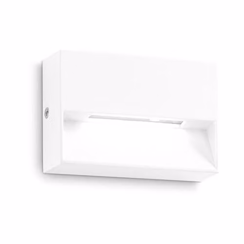 Netlighting Dedra Rectangular LED Outdoor Flush Wall Lamp, White, 160Lm, 3000K, IP65