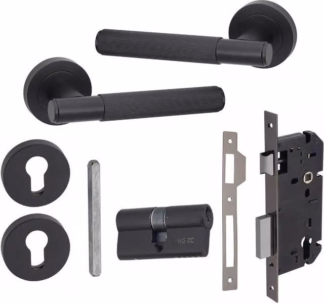 Golden Grace Matt Black Door Handle