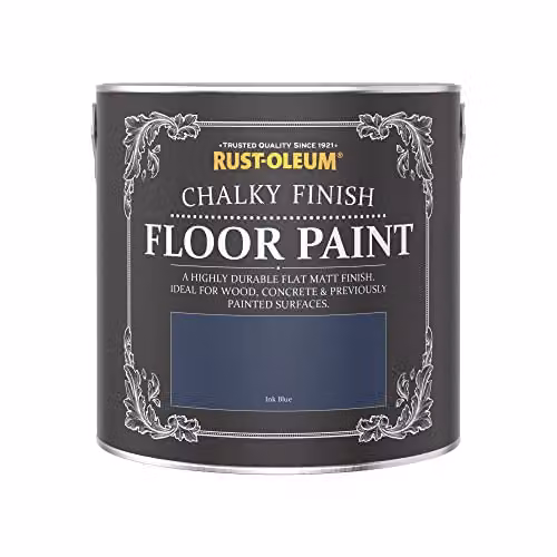 Rust-Oleum Water-Based Scratch-Proof Floor Paint in Matt Finish, Blue, 2.5L – 3