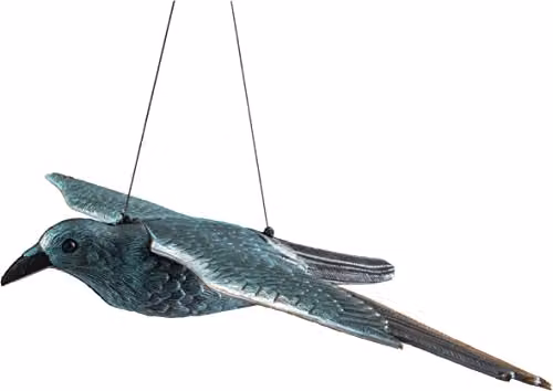 St Helens Home & Garden Life-Sized Hanging Decoy Bird of Prey in Green