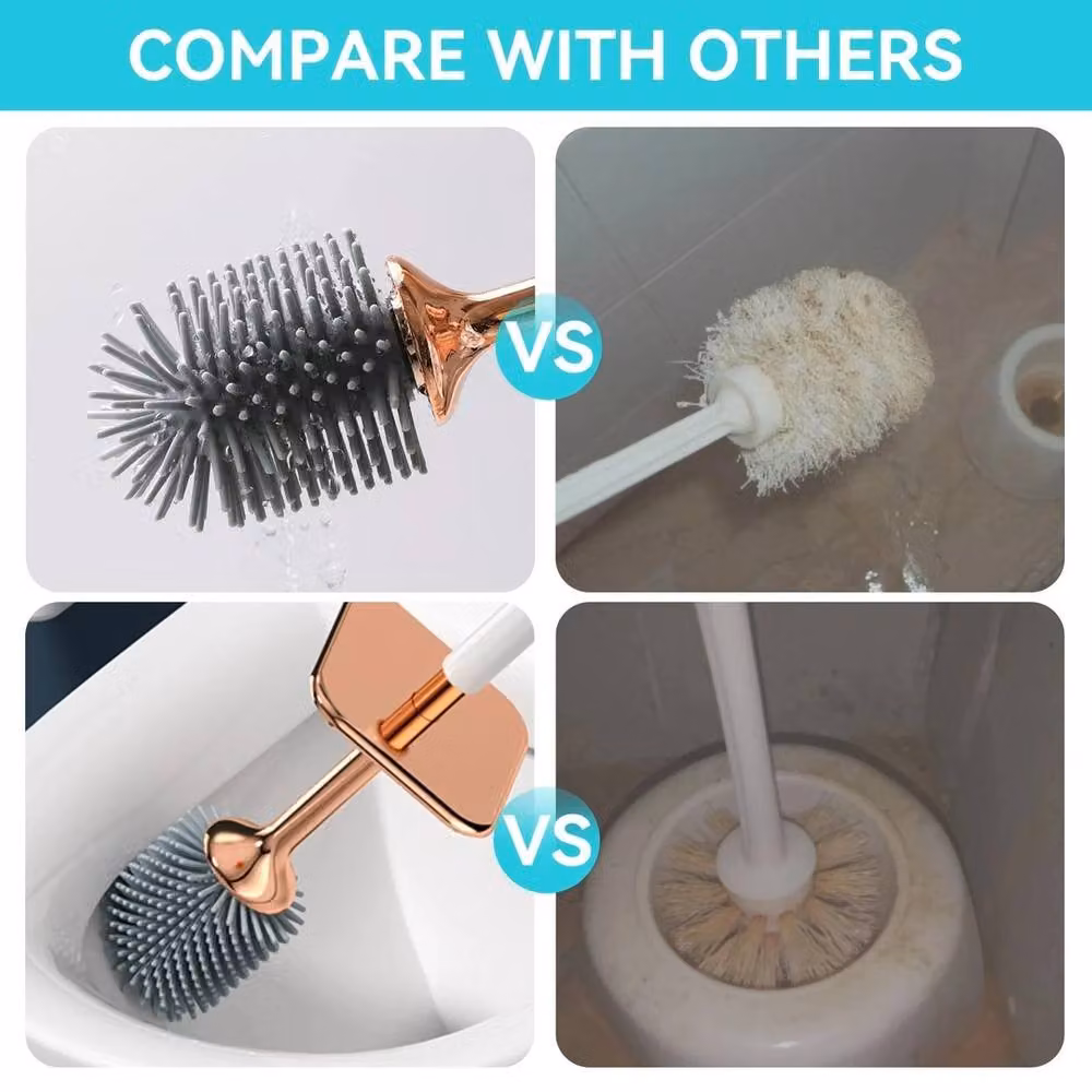 Kelvenix Premium Flexible Bathroom Toilet Cleaning Brush in White – 3