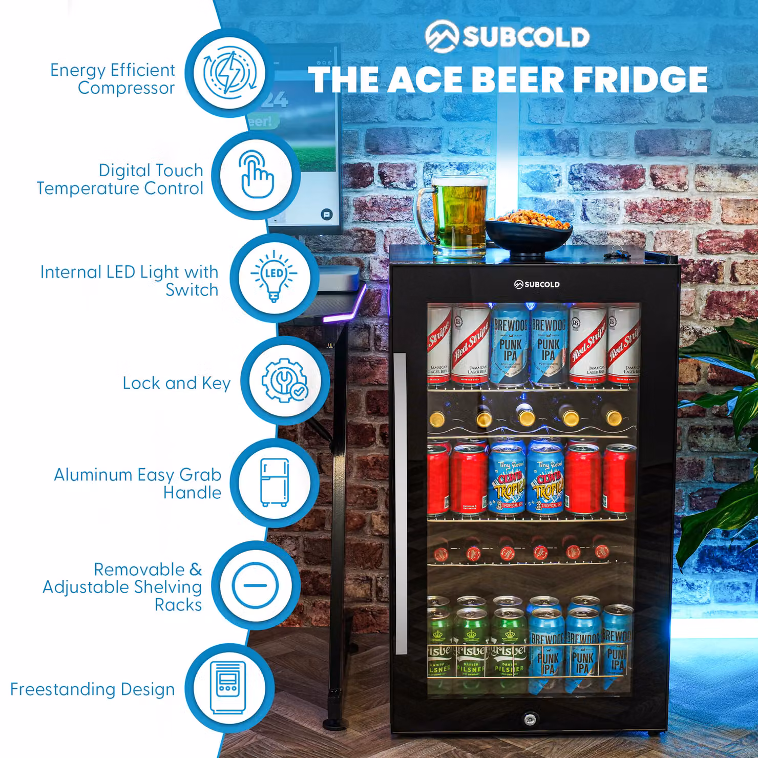 Subcold ACE 100 LED Beer Fridge in Black – 3