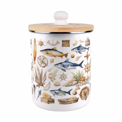 Purely Home Food Waste Caddy with Removable Inner Bucket and Odour Filter, Brown and White, W/D/H: 22.5 x 16.5 x 22.5 cm