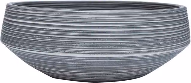 Berkfield Home Round Ceramic Countertop Basin in Grey, Diameter: 41 cm, Height: 14 cm – 1