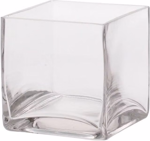 KDMD Clear Glass Square Tabletop Tank 2 Pack, W/D/H: 10 x 10 x 10 cm