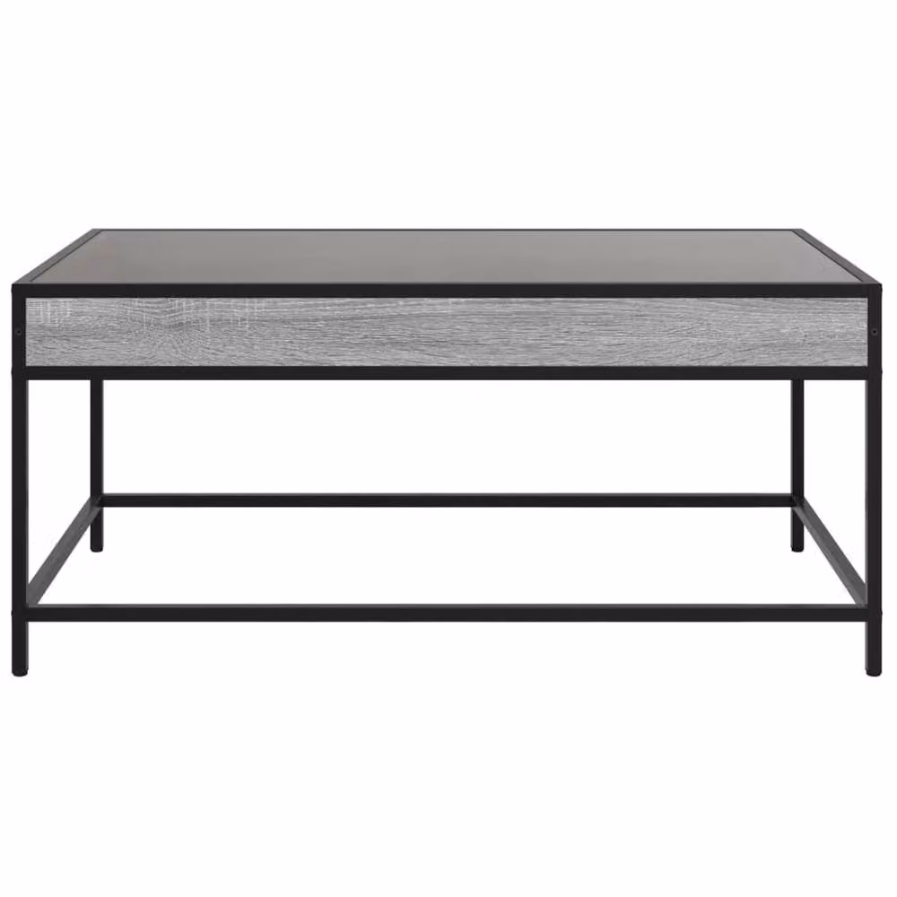 Berkfield Home Infinity LED Decorative Coffee Table in Grey Sonoma, W: 90 cm, D: 50 cm, H: 41 cm – 3