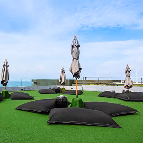 WALPLUS Artificial Grass Roll, Green, 20mm Pile, UV Resistant and Self Draining Pet Friendly Turf Mat – 2