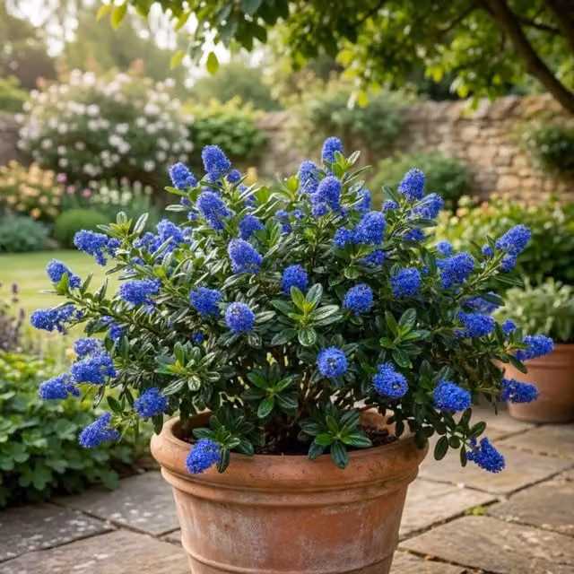 Plants by Post Ceanothus Yankee Point Blue Ornamental Shrub, 7.5L Root Ball