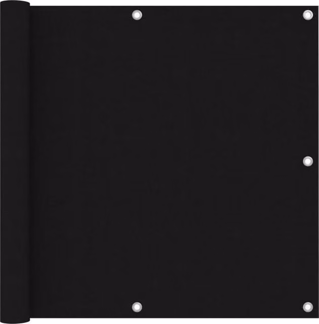 Berkfield Home Black Balcony Screen in Oxford Polyester Fabric, W: 90 cm, W: 400 cm – 1