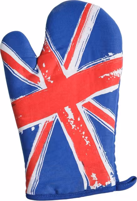 Orsina Cool Britannia Single Cotton Oven Glove in Blue and Multicolour – 1