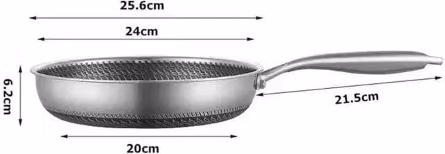 Kitchen Gizmos Non-Stick Triply Stainless Steel and Ceramic Frying Pan with Glass Lid, Silver, Diameter: 26 cm