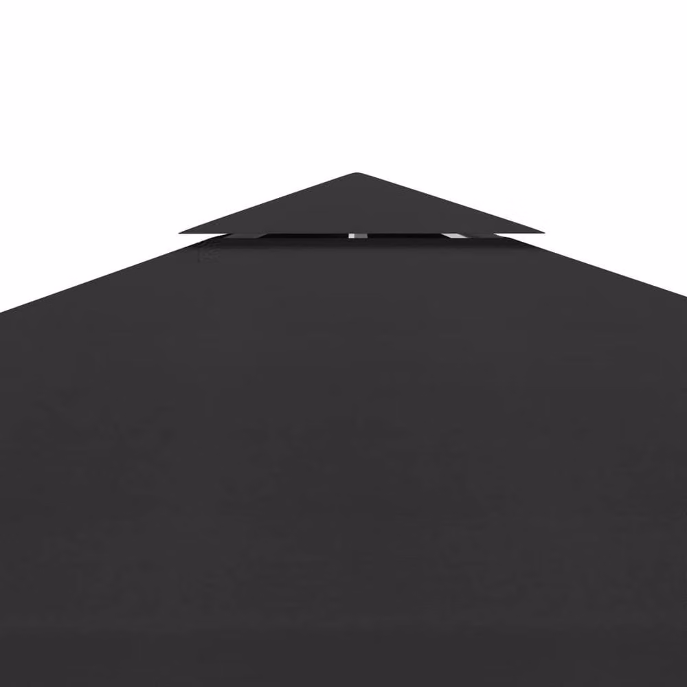 Berkfield Home Durable 2-Tier Polyester Gazebo Top Cover, Black, W/D/H: 300 x 300 x 64 cm – 3