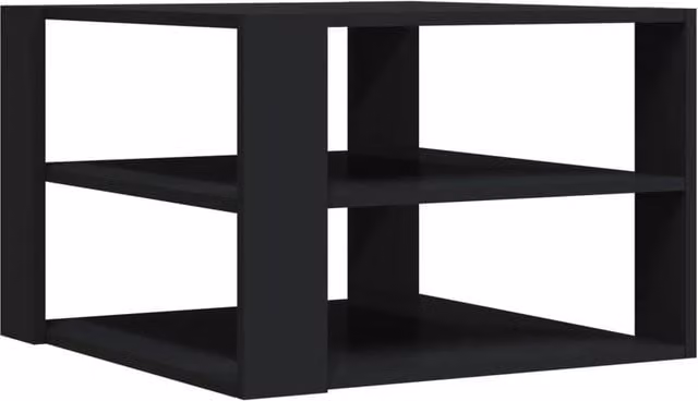 Berkfield Home Modern Black Square Coffee Table in Matt Composite Wood W/D/H: 59.5 x 59.5 x 40 cm – 1