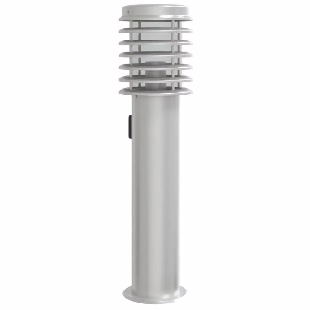 Berkfield Home Outdoor Stainless Steel Floor Lamp in Silver, Height: 60 cm – 2