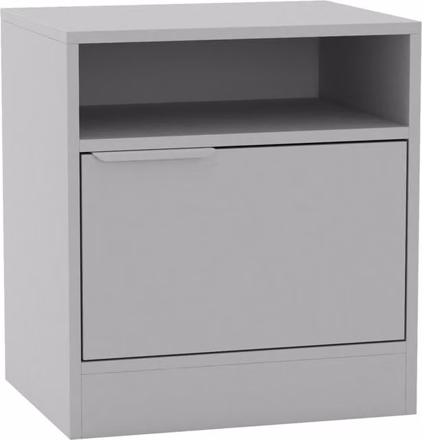 URBNLIVING White 1-Door Bedside Table Cabinet Nightstand with Storage Shelf, W/D/H: 35 x 45 x 49.5 cm