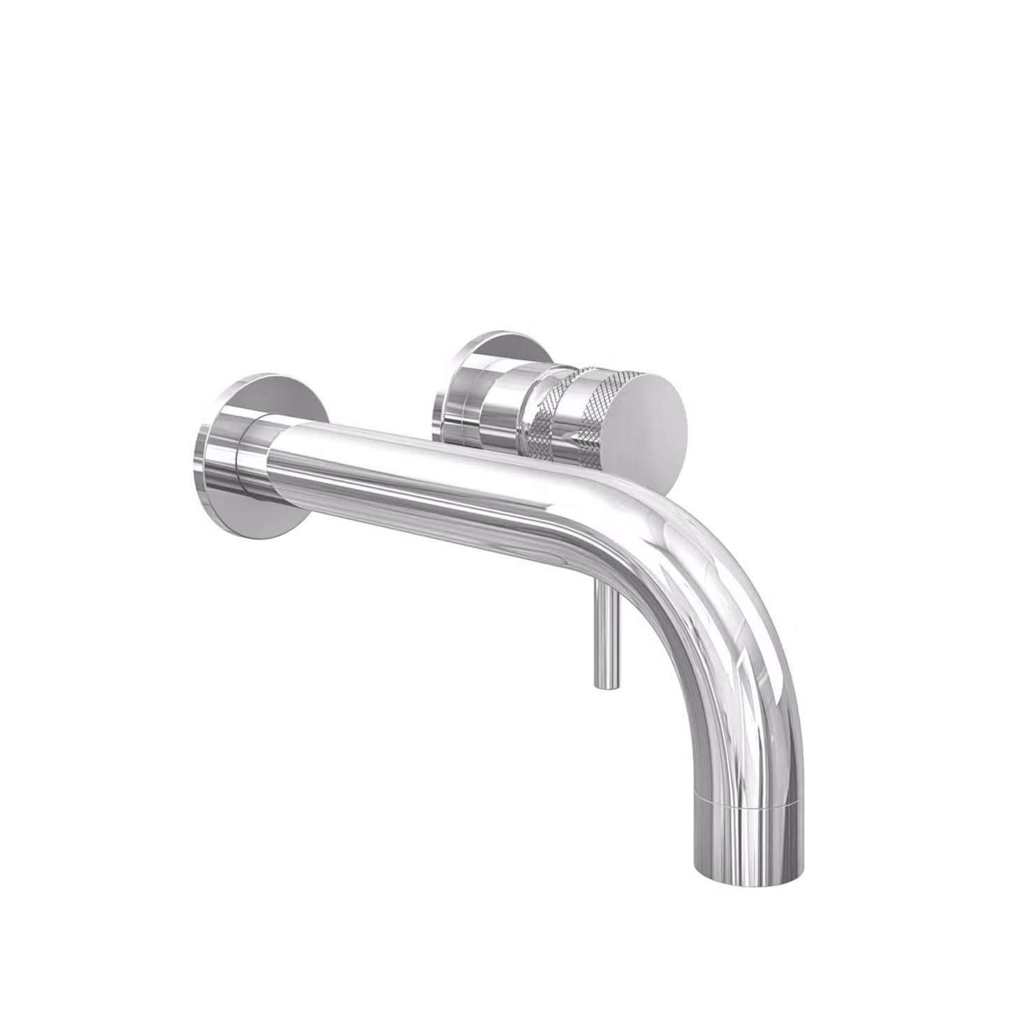 Royal Bathrooms Core Wall Mounted Round Mono Basin Mixer Tap, Chrome