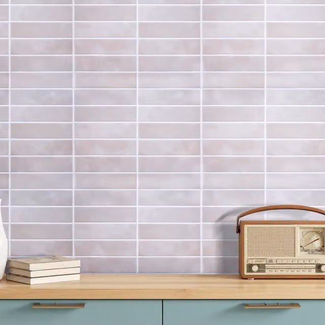 Livingandhome Set of 10 Self Adhesive 3D Rectangular Tile Wallpaper Stickers, Grey, W: 29 cm, H: 22.9 cm