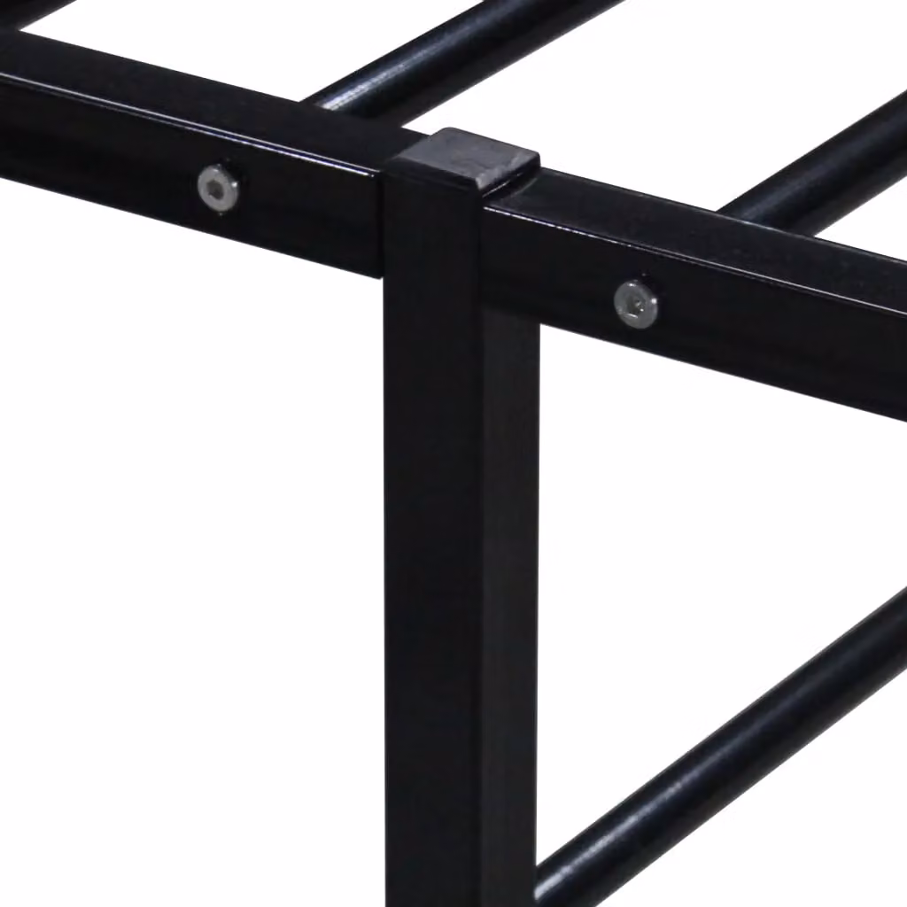 Berkfield Home Modern Metal Bed Frame in Black, W/D/H: 120 x 200 cm – 3