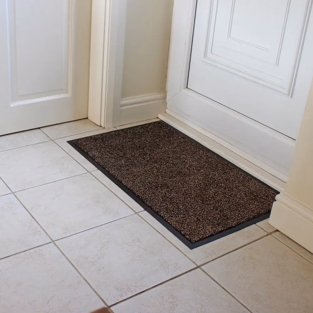 JVL Admiral Brown Striped Microfibre Mat Set of 2, W: 50 cm x D: 80 cm – 4