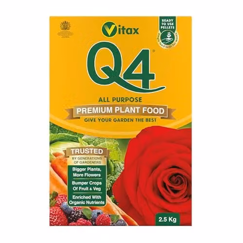 Vitax Q4 All Purpose Slow Release Plant Food and Fertiliser, 2.5 kg, Yellow