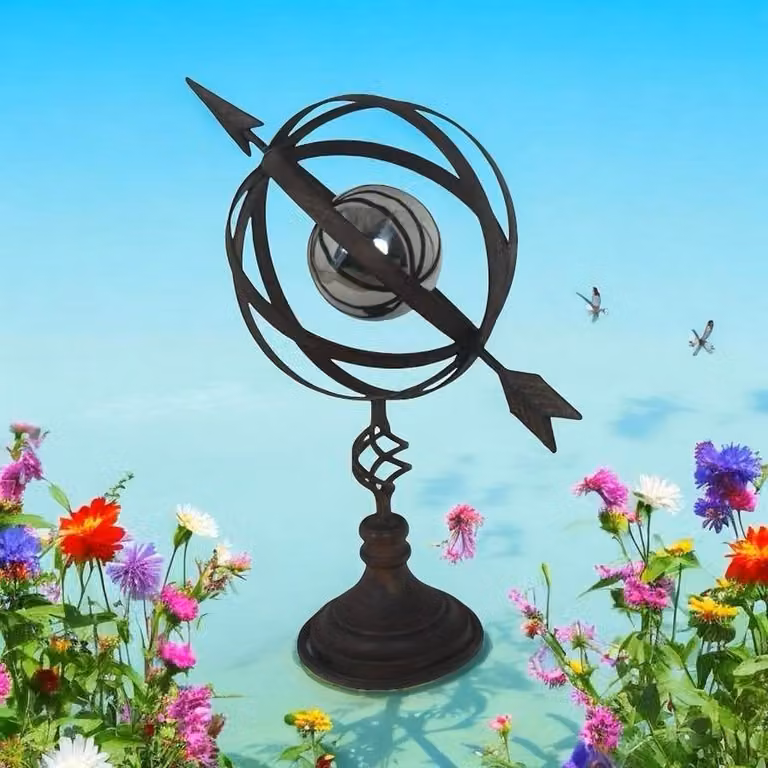 Minster Classic Armillary Globe in Dark Brown, W/D/H: 24 x 51 x 36 cm