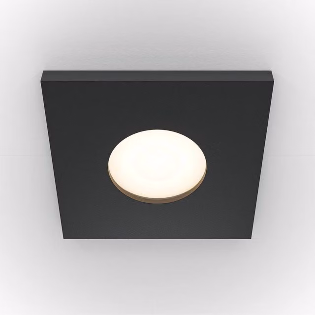 Maytoni Share Square Recessed Downlight Black GU10 IP65 – 1